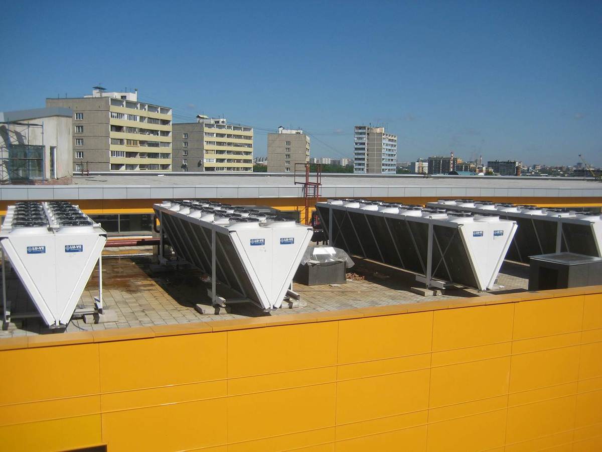 Shopping mall Gorbushkin dvor Moscow - Dry-coolers  LU-VE EHLD2S 3277 E 14 – 10 pcs. 