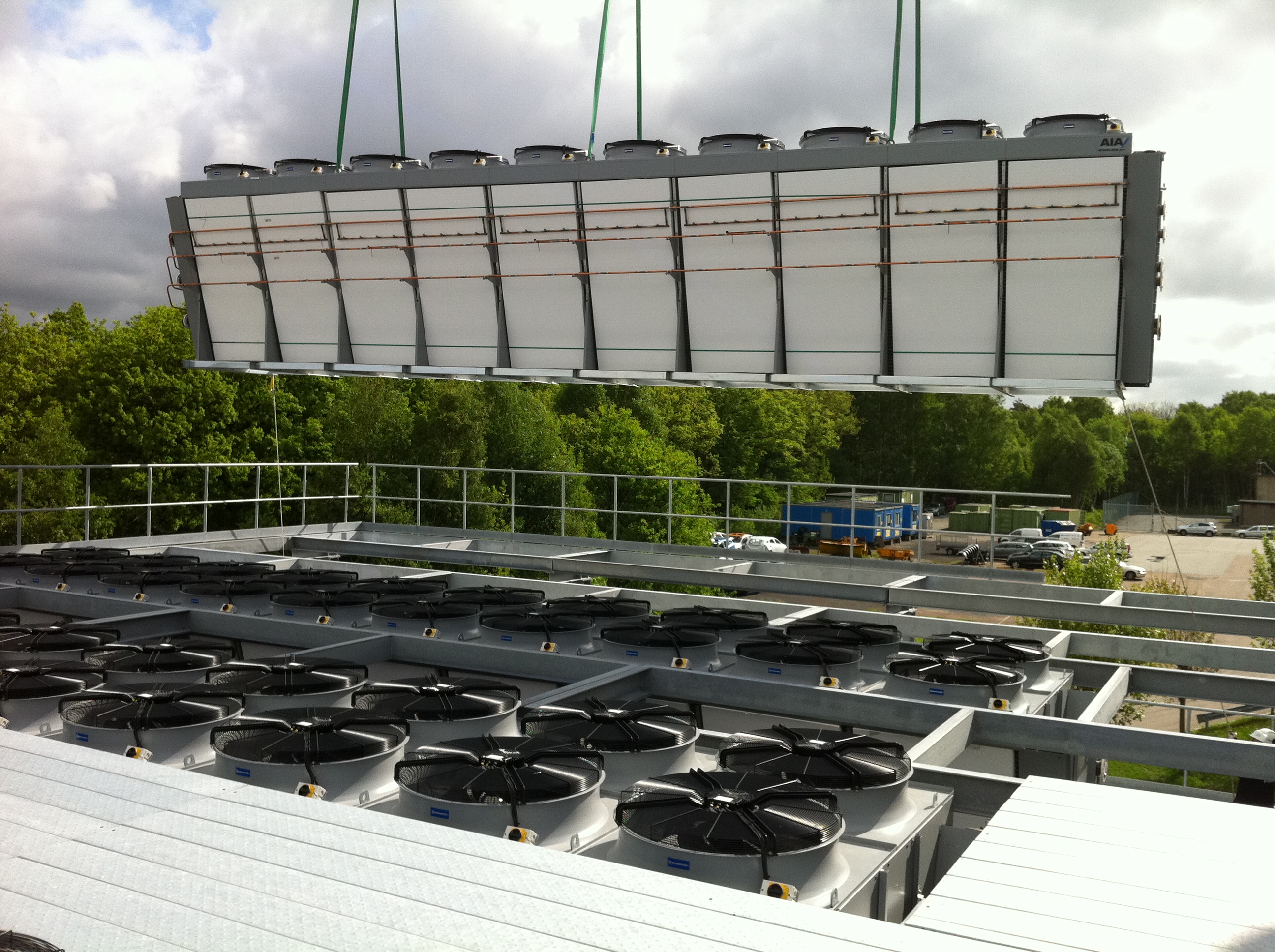 <b>Application</b>: Process cooling<br>
<b>Type</b>: Dry-cooler AIA VXX-100Q1L-210<br>
<b>Quantity</b>:12<br>
<b>Power</b>:12x1088kW<br>
<b>Installed Year</b>: 2013<br>
<br>
<b>Additional info</b><br>
<br>
The scope of supply included:<br>
<br>
• Dry-coolers AIA VXX-100Q1L-210<br>
• EC-fans (low energy fans)<br>
• Water spray system Dry and Spray<br>
• Pre-manufactured Manifolds in stainless steel to have one connection point for the inlet and outlet