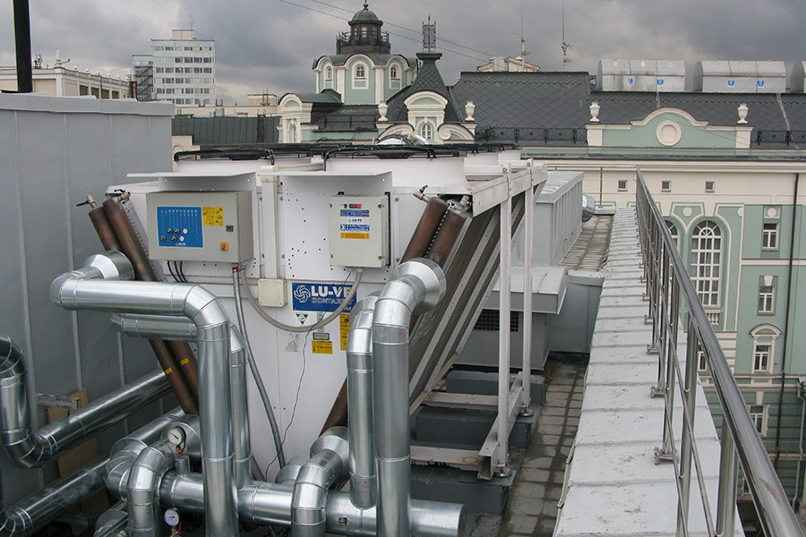 Bolshoi Theatre, Russia - EHLD1N 2257 with 10 fans Dry coolers - 2 pcs. Total cooling capacity 2 MW. 