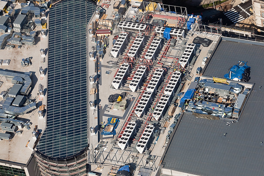 AGORA' Shopping Centre, Bytom, Slesia, Poland - Air conditioning installation - 14 pcs EHLD1 6267 E with 12 fans - Total rating 8 Mw 