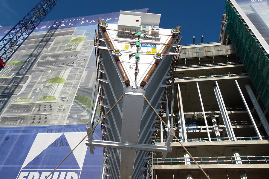 XXLD Mega Giants Dry coolers with Dry and Spray System and EC motors - 22 fans - Hotel and office building - Eurocentrum, Warsaw, Poland