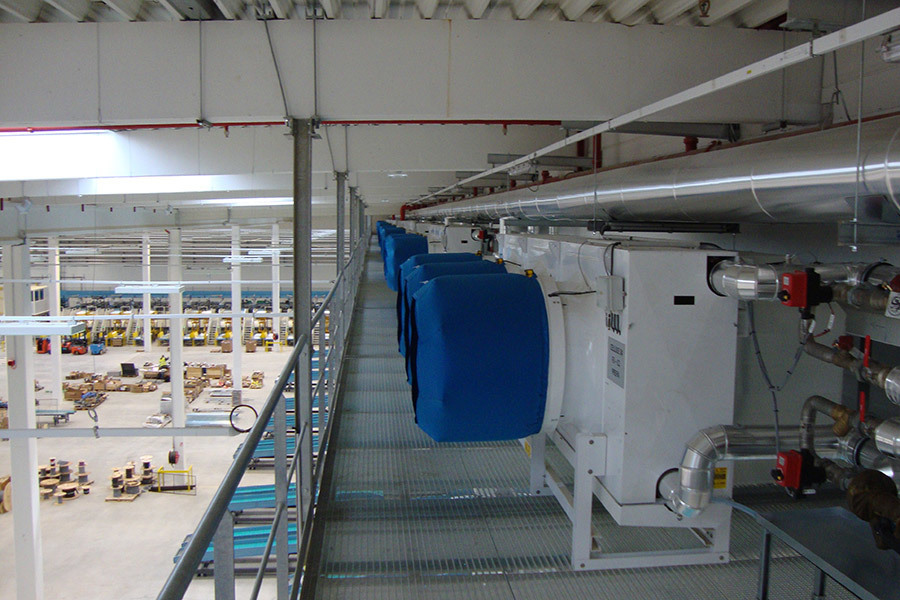 INTERMARCHE’ LOGISTIC CENTER (TOLOSA AREA), installation of - CO2 industrial evaporators with hot glycol defrost. - industrial glycol air coolers - WSS dry coolers 