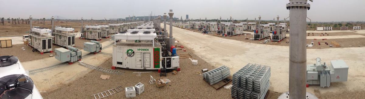 Equipped with 96 MTU Onsite Energy gas gensets based on 16V 4000 units with a total power output of 144 MW; the VPower gas power plant in in Myingyan, Myanmar is one of the biggest worldwide.