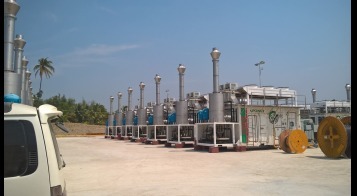 Kyaukpyu<br>Installed power: 45MW. <br>32 pcs SAL9F 1232. BB, 16V 4000 L32<br>Max energy consumption 15.6 kW each radiator @45°C