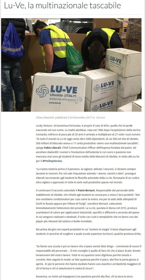 LU-VE, la multinazionale tascabile