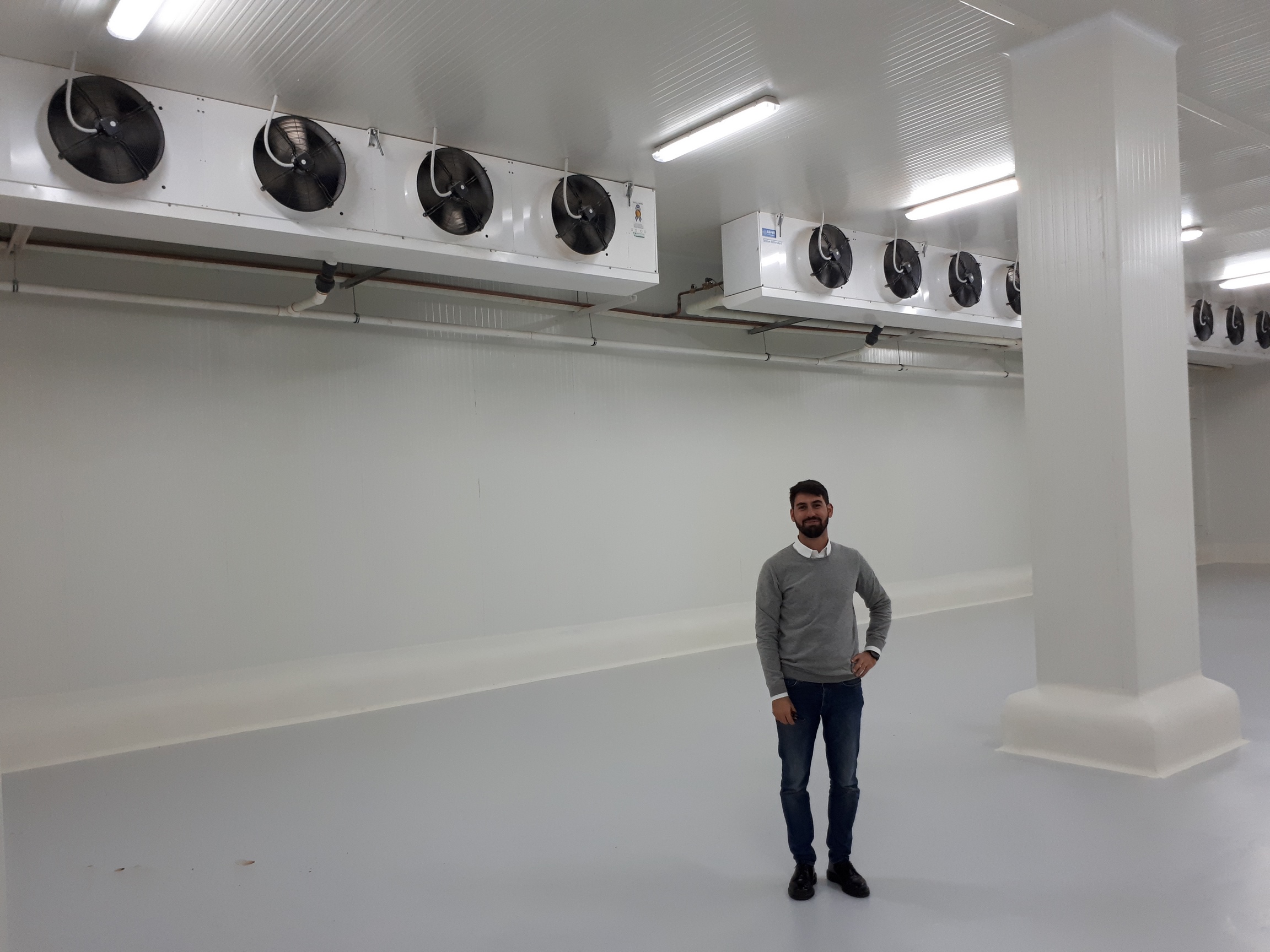 Project name: Cold store and packaging facility for agri product in Cairo<br/>
Refrigeration contractor: MOG for Engineering and Industry, 10th of Ramadan Industrial City, Egypt<br/>
Execution 2018<br/>
Application: facility for collection, precooling, packaging and storage of various fruits and vegetables (lemon, oranges, strawberry, peas, pomegranate etc.). This project is part of a larger plan to develop the agricultural industry of Egypt, by boosting the facilities to serve the export market (Mainly northern Europe and Russia). Currently two additional cold store are under installation and commissioning.<br/>
Cooling system description:<br/>
- Chilled receiving area: LU-VE Dual Discharge 3# CD50H 9452 N 6 - 23,7kW  (16C_85%_EV5) R407c<br/>
- 2 precooling rooms: LU-VE Cubic 4# CS71H 4416 E 10 - 67,3kW (0C_85%_EV-5C) R404a<br/>
- Production and packaging hall: LU-VE Dual Discharge 12# CD50H 9456 N 6 - 69,9kW  (18C_85%_EV5) R407c<br/>
- 6 receiving rooms: LU-VE Cubic 6# CS62H 2218 N 6 - 140,8kW (15C_85%_EV5) R407c<br/>
- 6 cold stores: LU-VE Cubic 12# F50HC 1714 E 6 - 31,2kW (0C_85%_EV-5C) R404a<br/>
- Shipping area: LU-VE Dual Discharge 5# CD50H 9452 N 6 -  23,7kW  (16C_85%_EV5) R404a<br/>
Rack System:<br/>
- 4# Emerson 200HP Rack for MT application R407c – 4# LU-VE Condensers EHV90F 374 H 8VENT (2X4)<br/>
- 2# Emerson 180HP Rack for LT application R404a – 2# LU-VE Condensers EAV8S 7231 H 6VENT (2X3)<br/>
- 1# Emerson 200HP Rack for LT application R404a – 1# LU-VE Condensers EHV90F 368 H 6VENT (2X3)