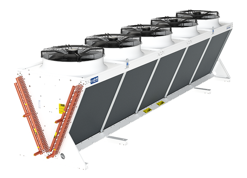Condensatori ventilati con batteria a V a singola fila di ventilatori XDHV  